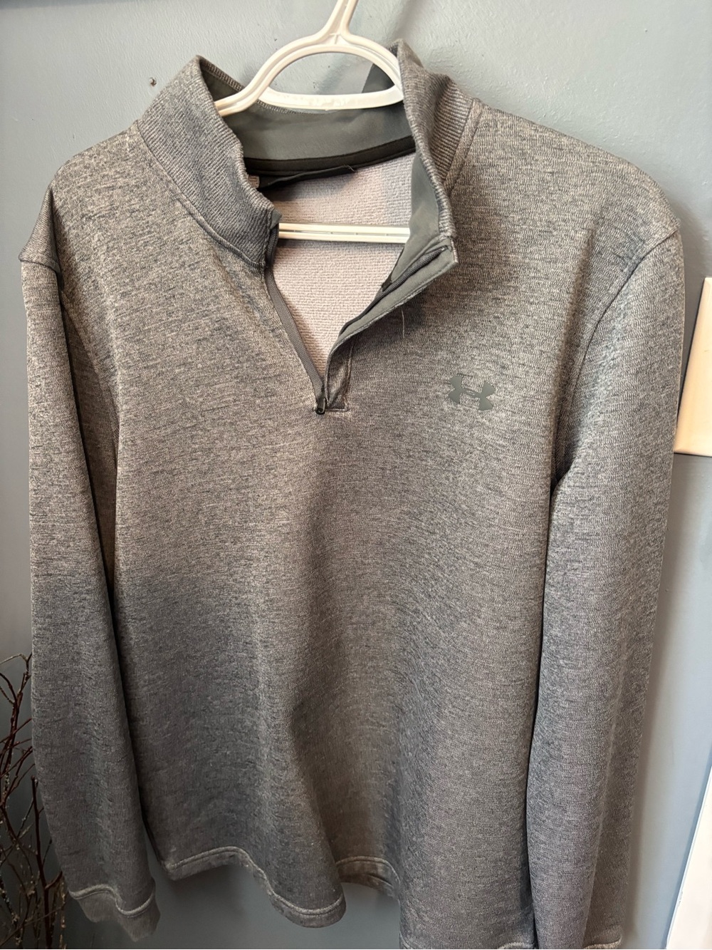 Under Armour Heather Gray Quarter-Zip Pullover